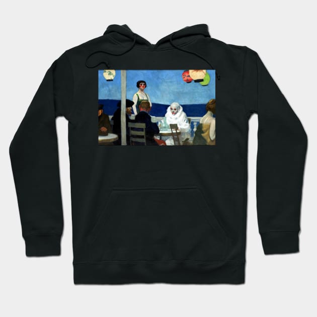 High Resolution Edward Hopper Soir Bleu 1914 Hoodie by tiokvadrat